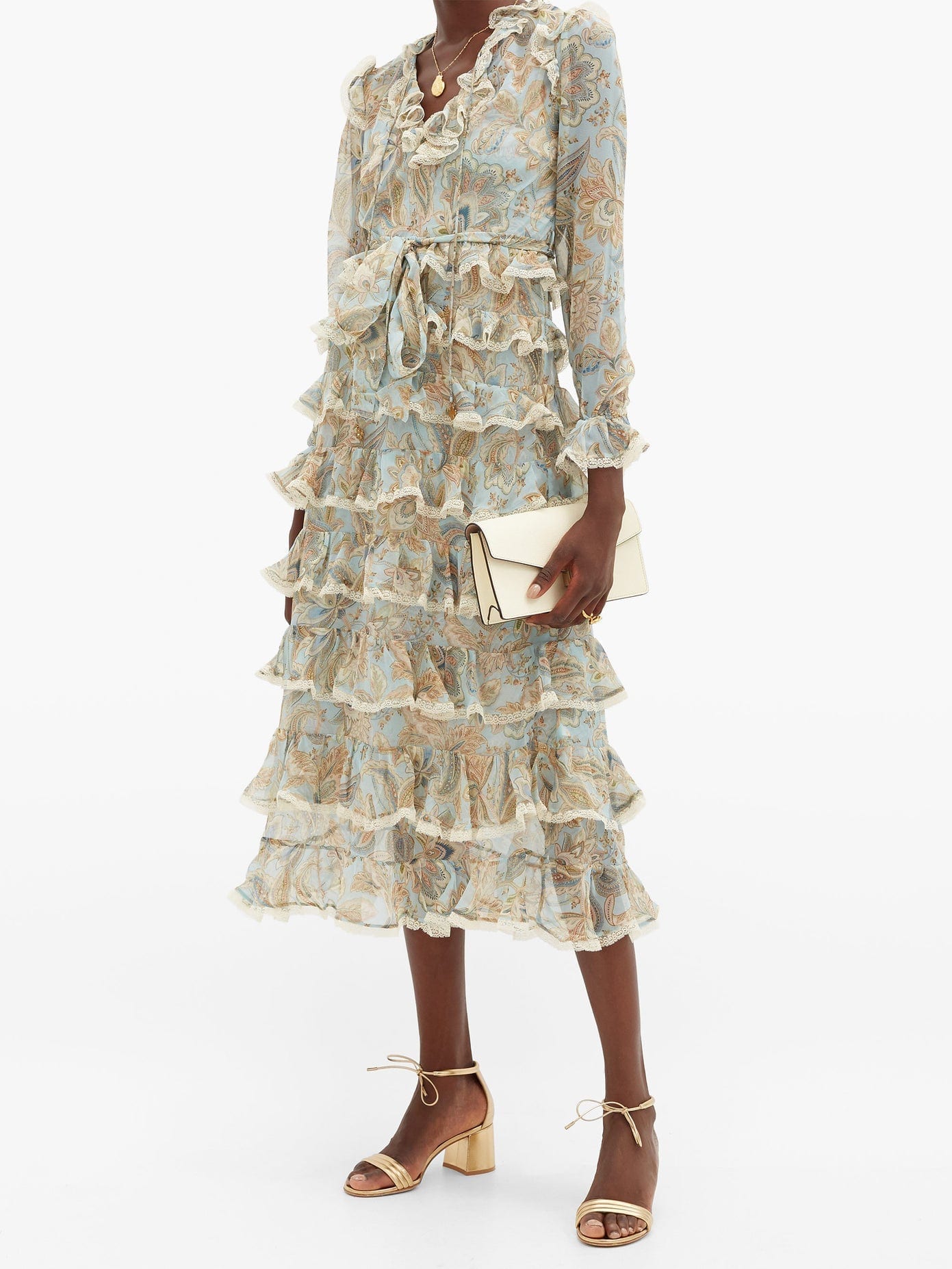 Zimmermann Ladybeetle Tiered Midi Dress ...